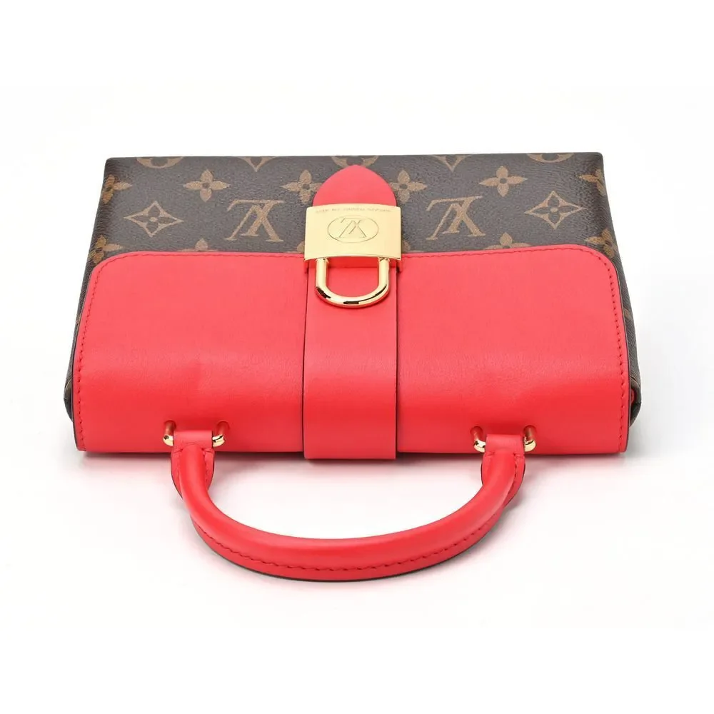 Louis Vuitton Monogram Locky BB Canvas calf Leather Shoulder Bag Red